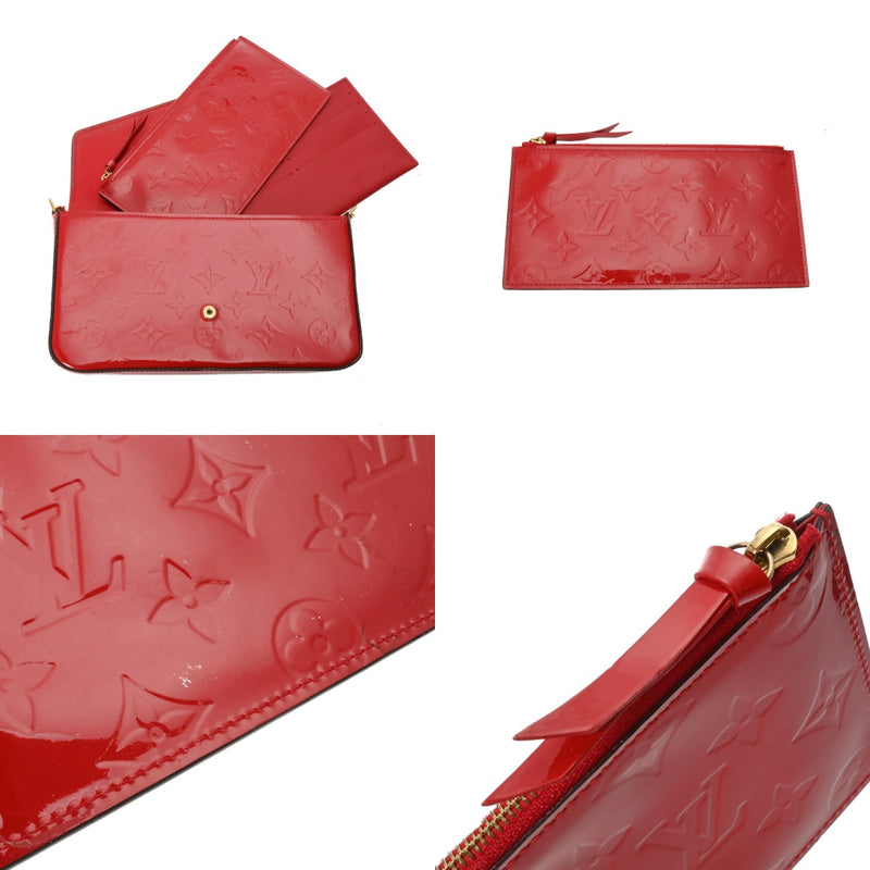 LOUIS VUITTON ルイヴィトン モノグラムヴェルニ ポシェットフェリシー スリーズ M61293 レディース ヴェルニ チェーンウォレット Bランク 中古 銀蔵