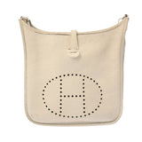HERMES エルメス エヴリン2 ホワイト □J刻印(2006年頃) ユニセックス トリヨンクレマンス ショルダーバッグ Bランク 中古 銀蔵