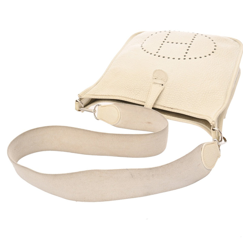 HERMES エルメス エヴリン2 ホワイト □J刻印(2006年頃) ユニセックス トリヨンクレマンス ショルダーバッグ Bランク 中古 銀蔵