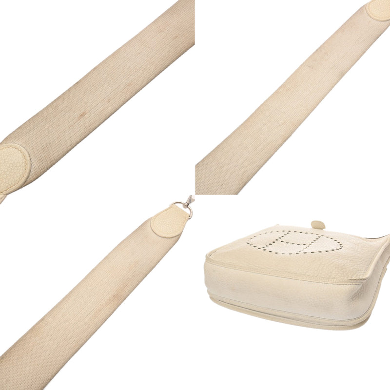 HERMES エルメス エヴリン2 ホワイト □J刻印(2006年頃) ユニセックス トリヨンクレマンス ショルダーバッグ Bランク 中古 銀蔵