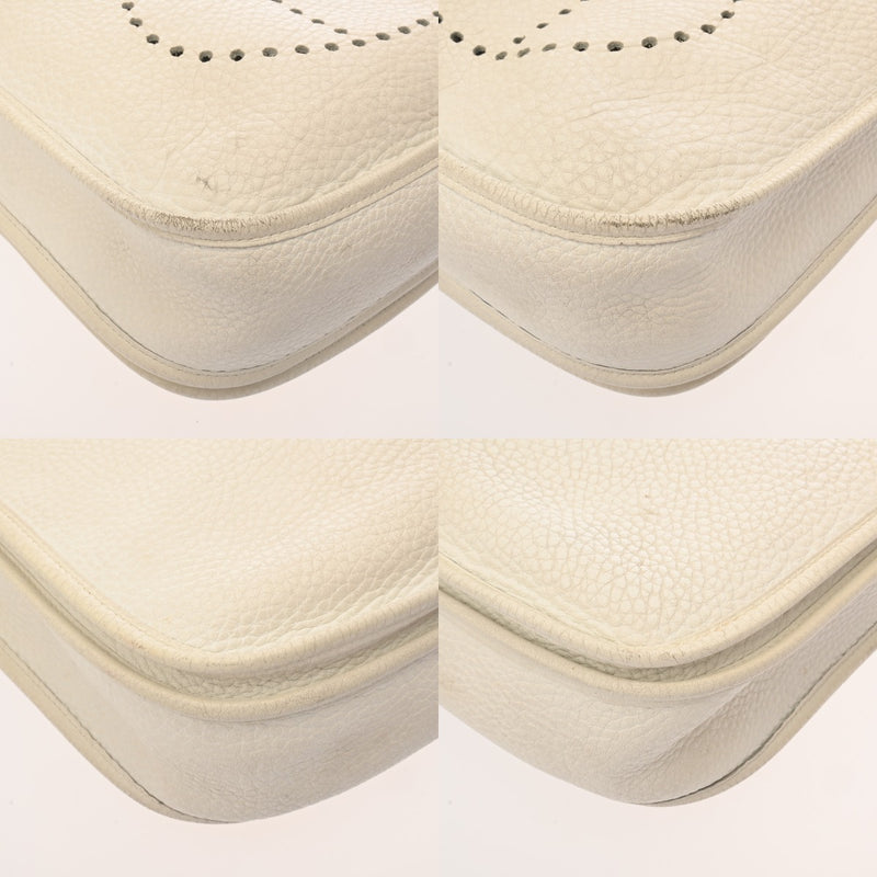 HERMES エルメス エヴリン2 ホワイト □J刻印(2006年頃) ユニセックス トリヨンクレマンス ショルダーバッグ Bランク 中古 銀蔵