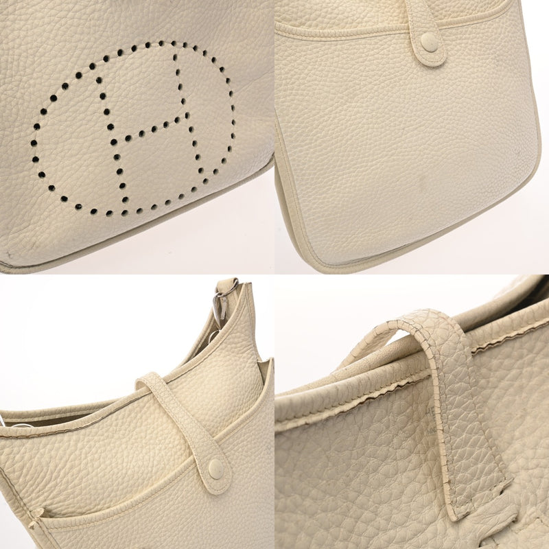HERMES エルメス エヴリン2 ホワイト □J刻印(2006年頃) ユニセックス トリヨンクレマンス ショルダーバッグ Bランク 中古 銀蔵
