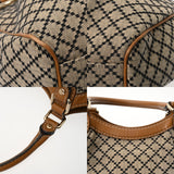 GUCCI グッチ グッチシマ スーキー ベージュ/ブラウン 211944 レディース キャンバス レザー ハンドバッグ Bランク 中古 銀蔵