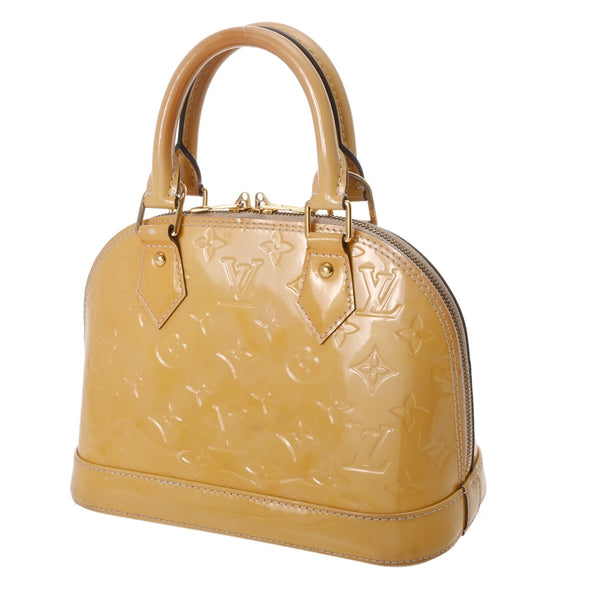 LOUIS VUITTON ルイヴィトン モノグラムヴェルニ アルマ BB 2WAYバッグ ジョーヌパッション M91697 レディース ヴェルニ ハンドバッグ Bランク 中古 銀蔵