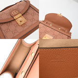 GUCCI グッチ ミニトップハンドルバッグ ピンク レディース キャンバス レザー ハンドバッグ Aランク 中古 銀蔵