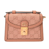 GUCCI グッチ ミニトップハンドルバッグ ピンク レディース キャンバス レザー ハンドバッグ Aランク 中古 銀蔵