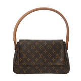 LOUIS VUITTON ルイヴィトン モノグラム ミニ ルーピング ブラウン M51147 レディース モノグラムキャンバス セミショルダーバッグ Bランク 中古 銀蔵