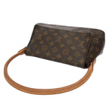 LOUIS VUITTON ルイヴィトン モノグラム ミニ ルーピング ブラウン M51147 レディース モノグラムキャンバス セミショルダーバッグ Bランク 中古 銀蔵