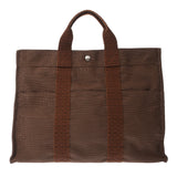 HERMES エルメス エールライン トート MM マロン ユニセックス キャンバス トートバッグ Aランク 中古 銀蔵