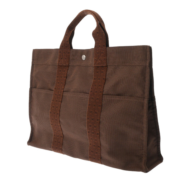 HERMES エルメス エールライン トート MM マロン ユニセックス キャンバス トートバッグ Aランク 中古 銀蔵