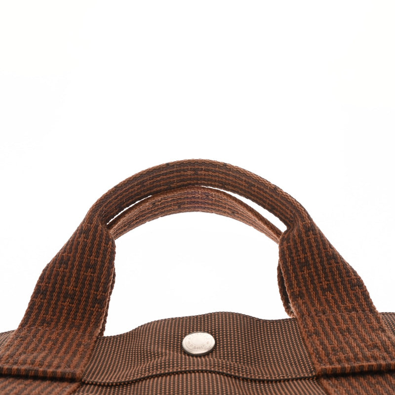 HERMES エルメス エールライン トート MM マロン ユニセックス キャンバス トートバッグ Aランク 中古 銀蔵