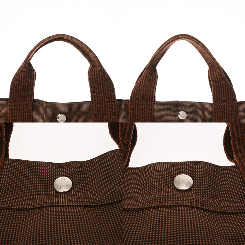 HERMES エルメス エールライン トート MM マロン ユニセックス キャンバス トートバッグ Aランク 中古 銀蔵