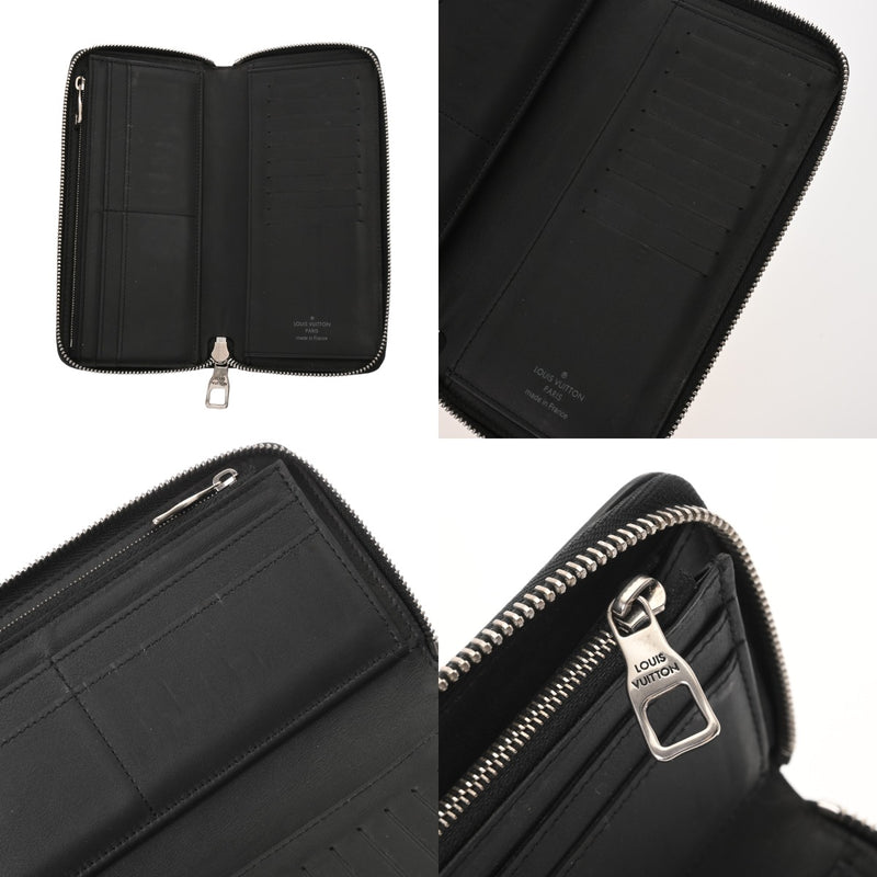 LOUIS VUITTON ルイヴィトン ジッピー ヴェルティカル ブラック M81775 メンズ カウハイドレザー 長財布 Bランク 中古 銀蔵
