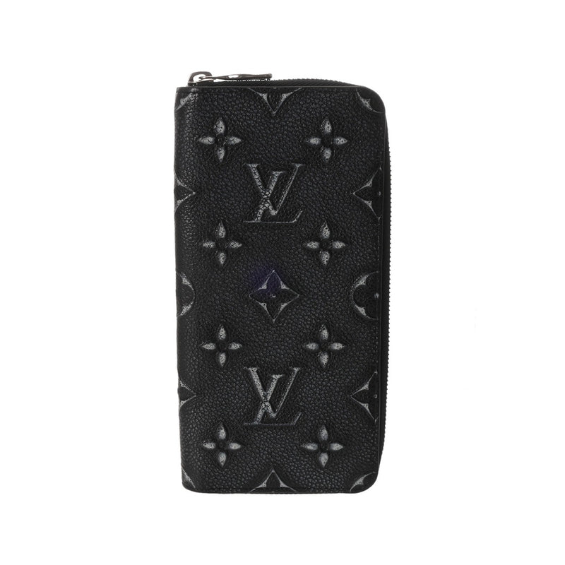 LOUIS VUITTON ルイヴィトン ジッピー ヴェルティカル ブラック M81775 メンズ カウハイドレザー 長財布 Bランク 中古 銀蔵