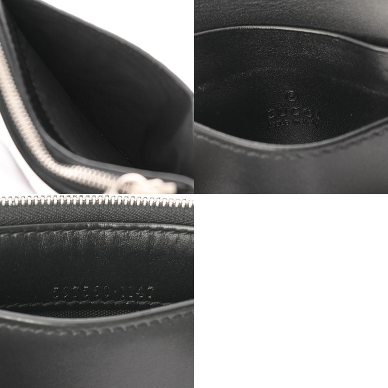 GUCCI グッチ グッチシマ コインケース付きカードケース 黒 597560 ユニセックス レザー パスケース ABランク 中古 銀蔵