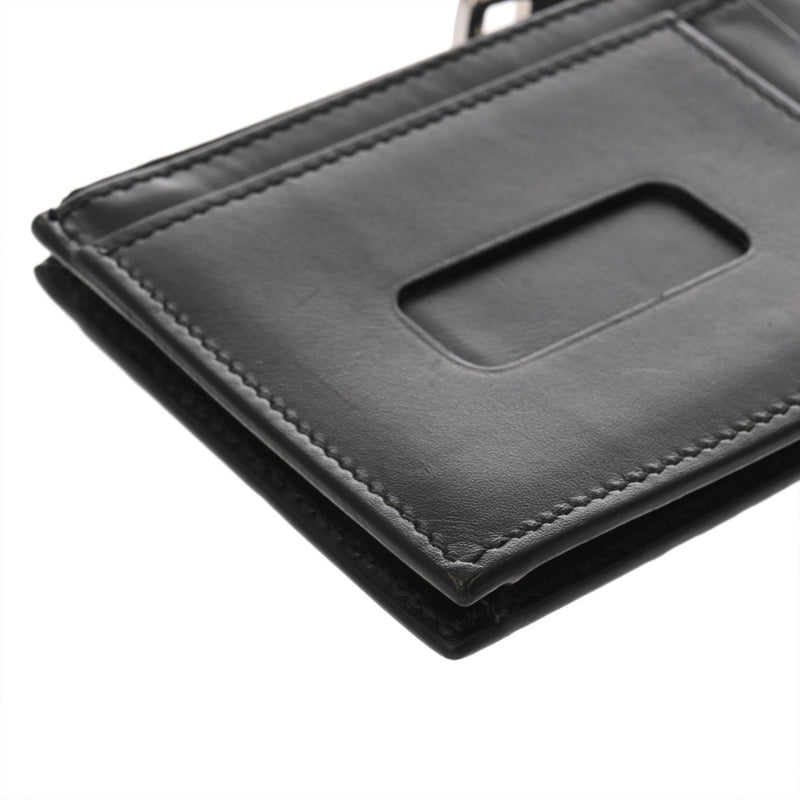 GUCCI グッチ グッチシマ コインケース付きカードケース 黒 597560 ユニセックス レザー パスケース ABランク 中古 銀蔵