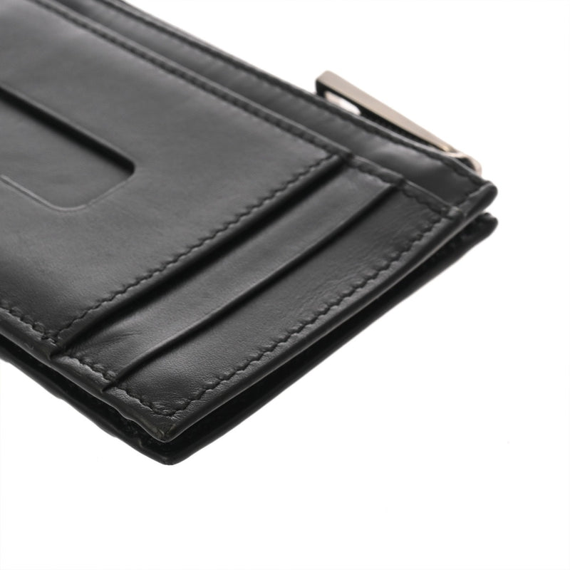 GUCCI グッチ グッチシマ コインケース付きカードケース 黒 597560 ユニセックス レザー パスケース ABランク 中古 銀蔵