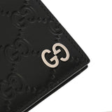 GUCCI グッチ グッチシマ コインケース付きカードケース 黒 597560 ユニセックス レザー パスケース ABランク 中古 銀蔵