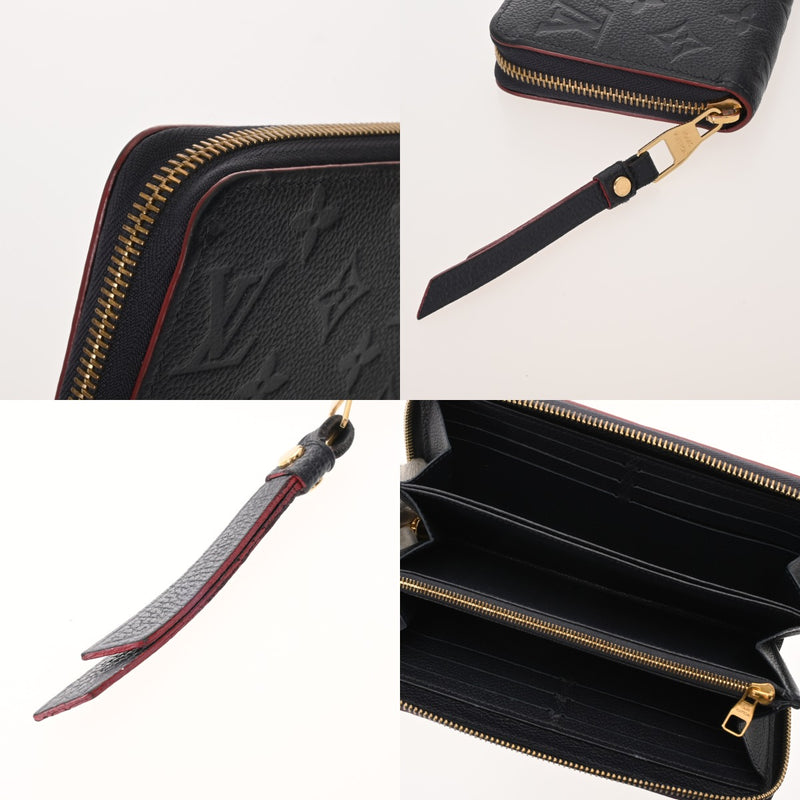 LOUIS VUITTON ルイヴィトン モノグラムアンプラント ジッピーウォレット マリーヌルージュ M62121 ユニセックス レザー 長財布 Bランク 中古 銀蔵