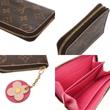 LOUIS VUITTON ルイヴィトン モノグラム ジッピーコインパース フラワー ブラウン M68312 レディース モノグラムキャンバス コインケース Aランク 中古 銀蔵
