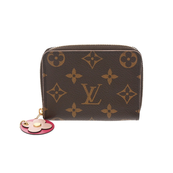 LOUIS VUITTON ルイヴィトン モノグラム ジッピーコインパース フラワー ブラウン M68312 レディース モノグラムキャンバス コインケース Aランク 中古 銀蔵
