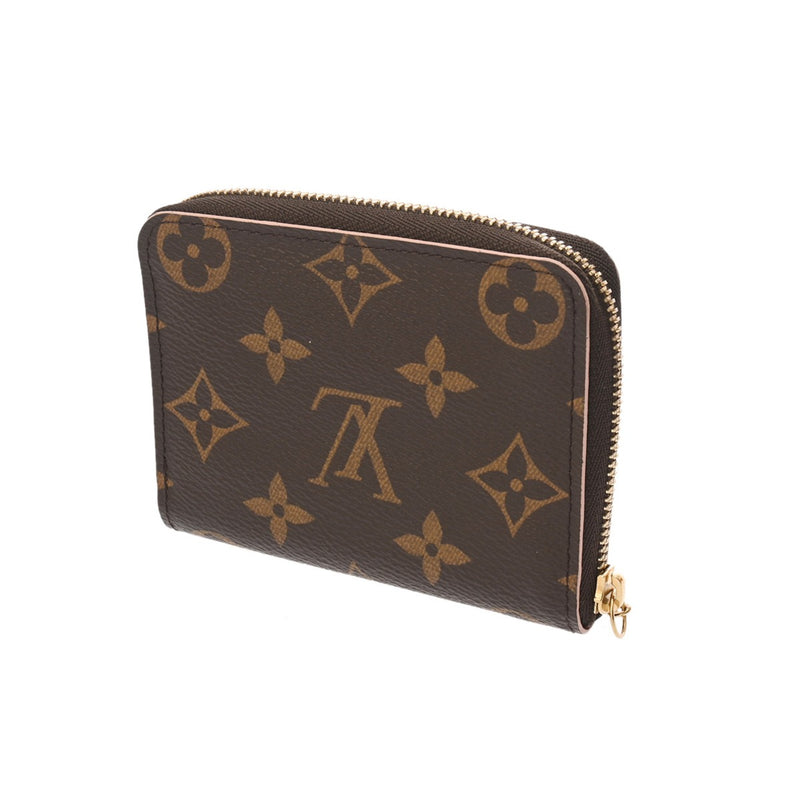 LOUIS VUITTON ルイヴィトン モノグラム ジッピーコインパース フラワー ブラウン M68312 レディース モノグラムキャンバス コインケース Aランク 中古 銀蔵