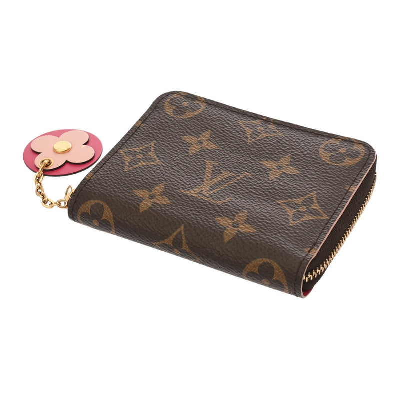 LOUIS VUITTON ルイヴィトン モノグラム ジッピーコインパース フラワー ブラウン M68312 レディース モノグラムキャンバス コインケース Aランク 中古 銀蔵