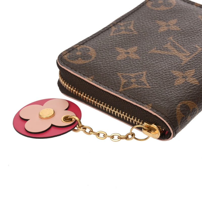 LOUIS VUITTON ルイヴィトン モノグラム ジッピーコインパース フラワー ブラウン M68312 レディース モノグラムキャンバス コインケース Aランク 中古 銀蔵