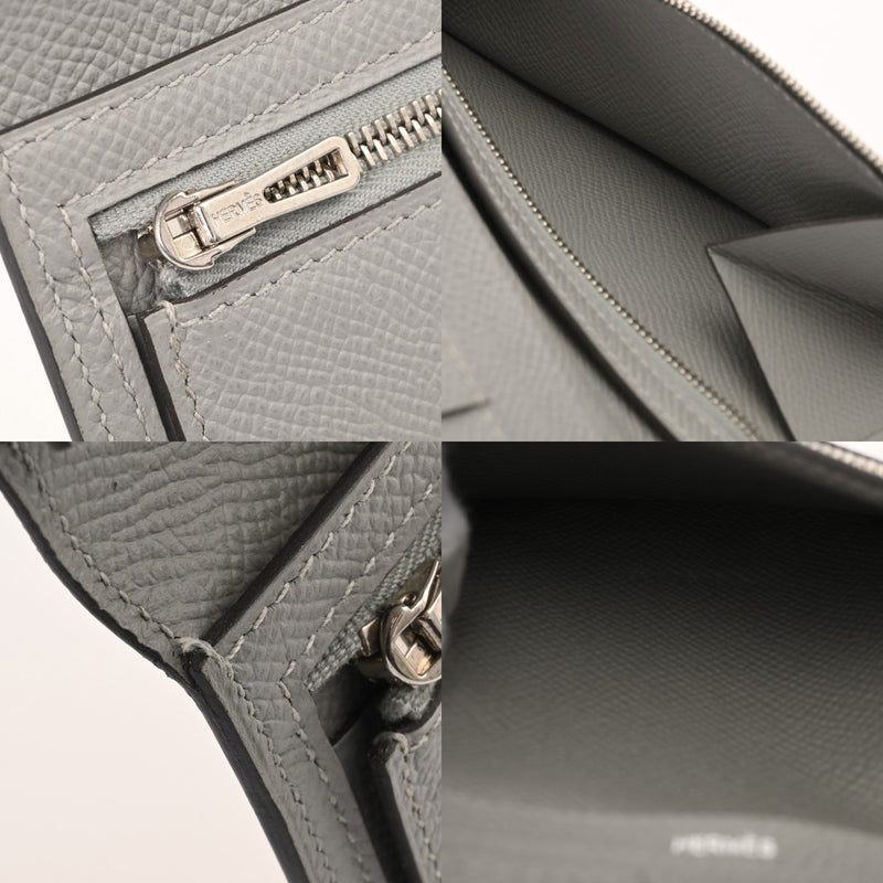 HERMES エルメス ベアン スフレ ブルーグラシエ X刻印(2016年頃) レディース ヴォーエプソン 長財布 ABランク 中古 銀蔵