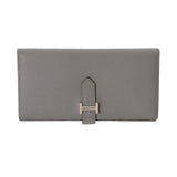 HERMES エルメス ベアン スフレ ブルーグラシエ X刻印(2016年頃) レディース ヴォーエプソン 長財布 ABランク 中古 銀蔵