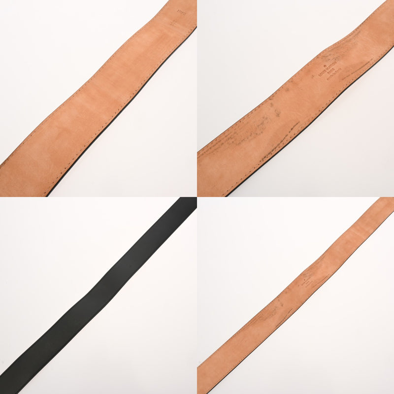 LOUIS VUITTON ルイヴィトン サンチュール ジーンズ 45mm サイズ85cm ノワール M6812V メンズ レザー ベルト Bランク 中古 銀蔵