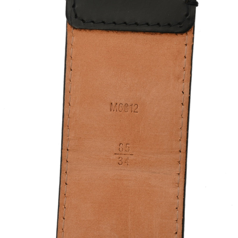 LOUIS VUITTON ルイヴィトン サンチュール ジーンズ 45mm サイズ85cm ノワール M6812V メンズ レザー ベルト Bランク 中古 銀蔵