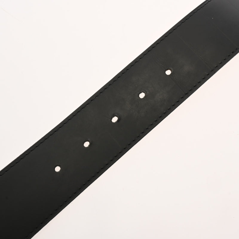 LOUIS VUITTON ルイヴィトン サンチュール ジーンズ 45mm サイズ85cm ノワール M6812V メンズ レザー ベルト Bランク 中古 銀蔵