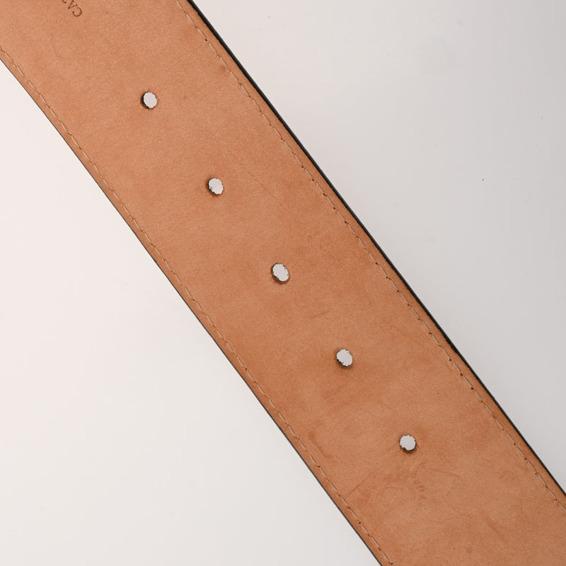 LOUIS VUITTON ルイヴィトン サンチュール ジーンズ 45mm サイズ85cm ノワール M6812V メンズ レザー ベルト Bランク 中古 銀蔵