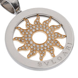 BVLGARI ブルガリ トンド サン ダイヤ レディース ステンレススチール K18イエローゴールド ペンダントトップ Aランク 中古 銀蔵