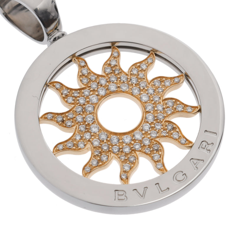 BVLGARI ブルガリ トンド サン ダイヤ レディース ステンレススチール K18イエローゴールド ペンダントトップ Aランク 中古 銀蔵