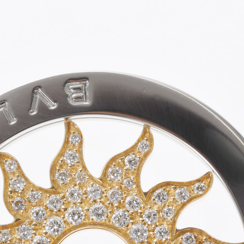 BVLGARI ブルガリ トンド サン ダイヤ レディース ステンレススチール K18イエローゴールド ペンダントトップ Aランク 中古 銀蔵