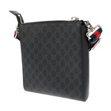 GUCCI グッチ GGスプリーム スモールメッセンジャーバッグ ブラック 523599 メンズ GGスプリームキャンバス レザー ショルダーバッグ Aランク 中古 銀蔵