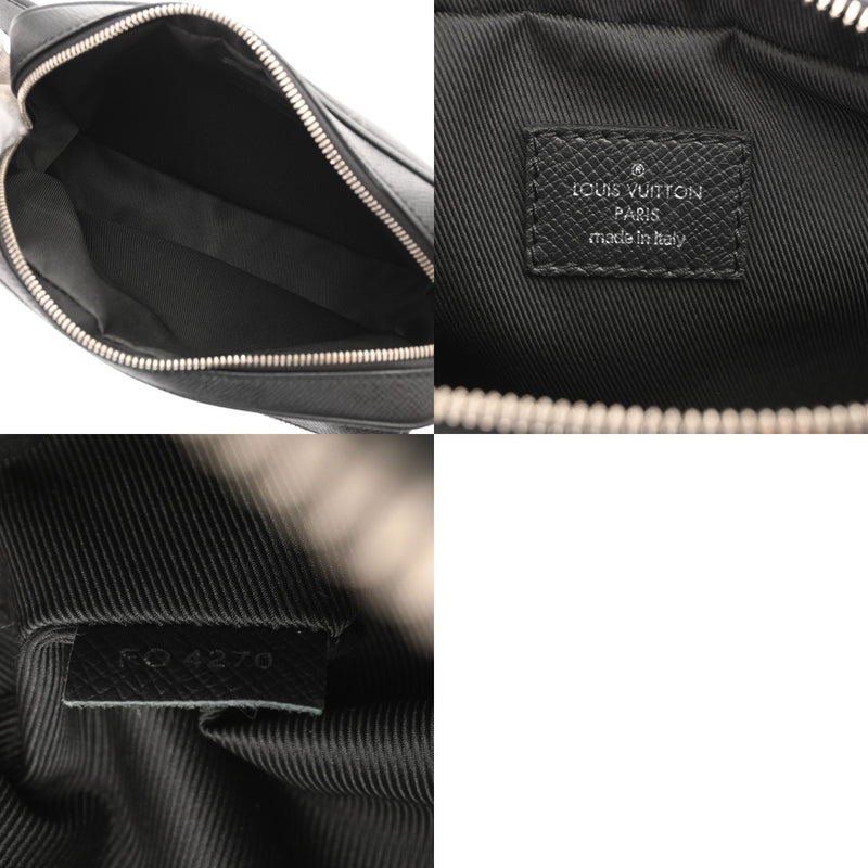 LOUIS VUITTON ルイヴィトン タイガラマ バムバッグ アウトドア ノワール M30245 メンズ レザー ボディバッグ Aランク 中古 銀蔵