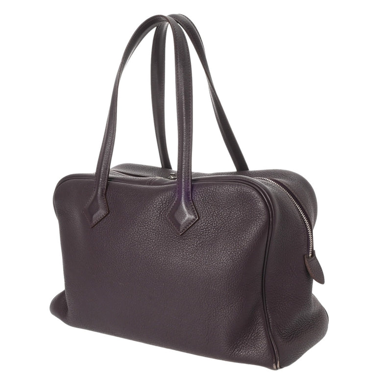 HERMES エルメス ヴィクトリア 35 レザン □K刻印(2025年頃) レディース トリヨンクレマンス ハンドバッグ Bランク 中古 銀蔵
