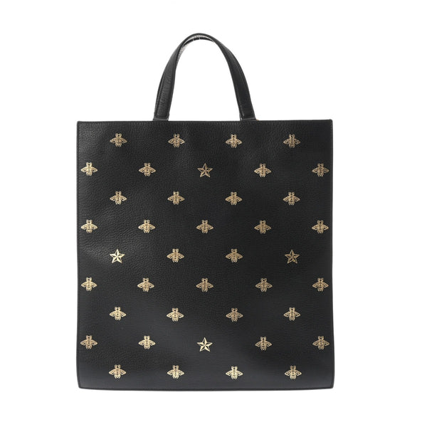 GUCCI グッチ ビースター トートバッグ ブラック 495444 メンズ レザー トートバッグ ABランク 中古 銀蔵