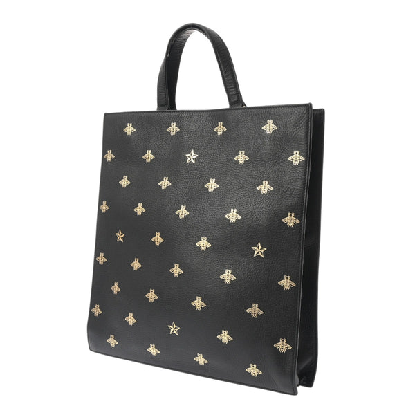 GUCCI グッチ ビースター トートバッグ ブラック 495444 メンズ レザー トートバッグ ABランク 中古 銀蔵