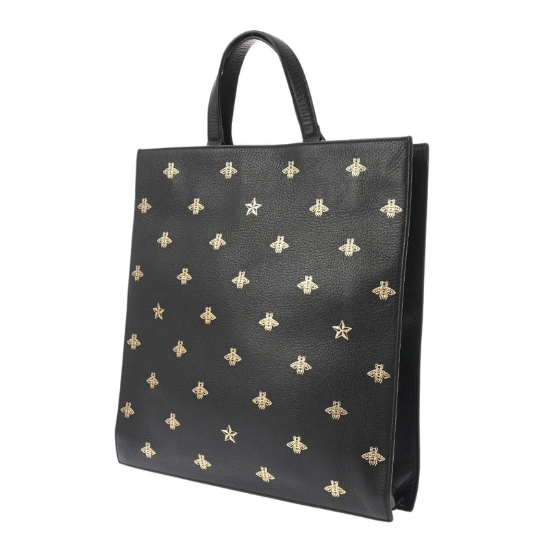 GUCCI グッチ ビースター トートバッグ ブラック 495444 メンズ レザー トートバッグ ABランク 中古 銀蔵