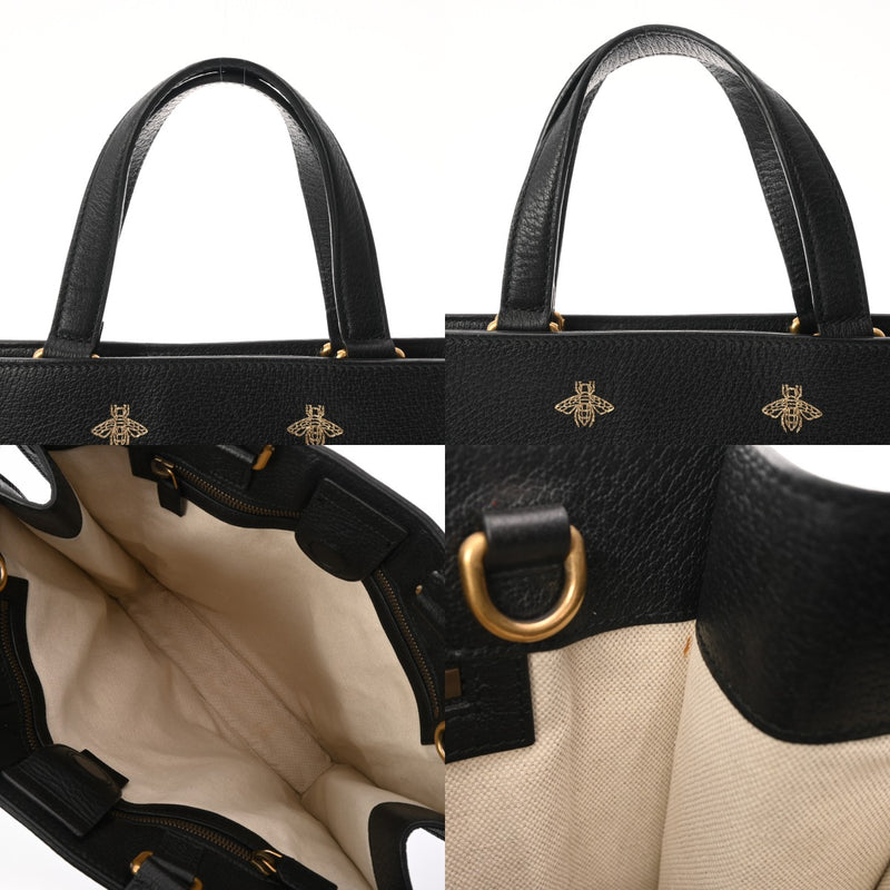 GUCCI グッチ ビースター トートバッグ ブラック 495444 メンズ レザー トートバッグ ABランク 中古 銀蔵