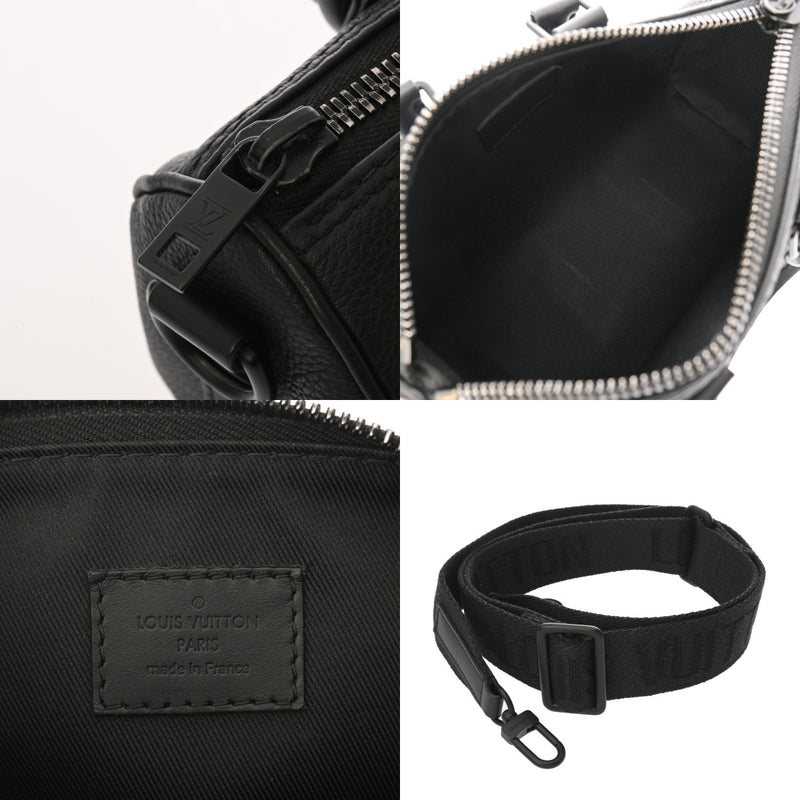 LOUIS VUITTON ルイヴィトン アエログラム キーポル XS ノワール M80950 メンズ トリヨンレザー ボストンバッグ ABランク 中古 銀蔵