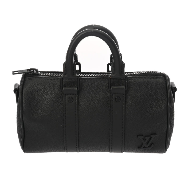 LOUIS VUITTON ルイヴィトン アエログラム キーポル XS ノワール M80950 メンズ トリヨンレザー ボストンバッグ ABランク 中古 銀蔵