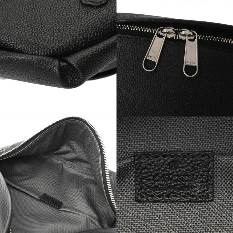 GUCCI グッチ ウエストバッグ ブラック 768111 ユニセックス レザー ボディバッグ 新同 中古 銀蔵