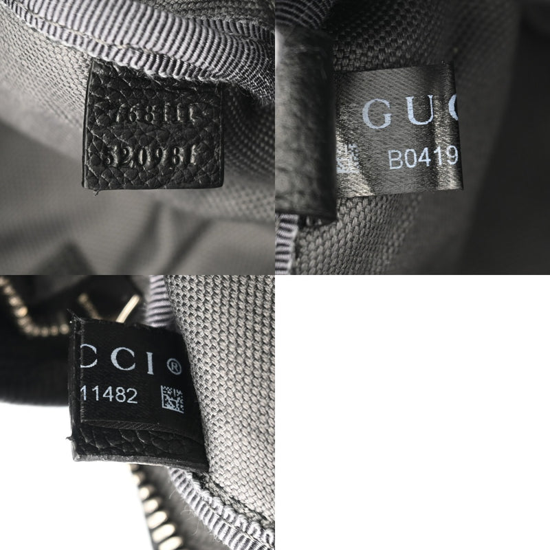 GUCCI グッチ ウエストバッグ ブラック 768111 ユニセックス レザー ボディバッグ 新同 中古 銀蔵