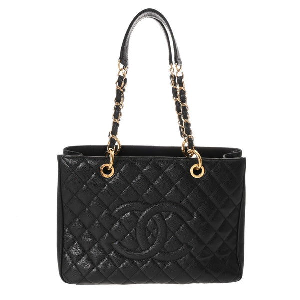 CHANEL シャネル GST グランドショッピングトート ブラック A50995 レディース キャビアスキン トートバッグ ABランク 中古 銀蔵