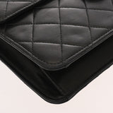 CHANEL シャネル マトラッセ プッシュロック チェーンショルダー 22cm ブラック レディース ラムスキン ショルダーバッグ Bランク 中古 銀蔵